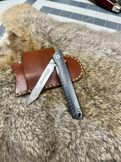 Knife Pancake Sheath 90 Degree "Basket Weave"