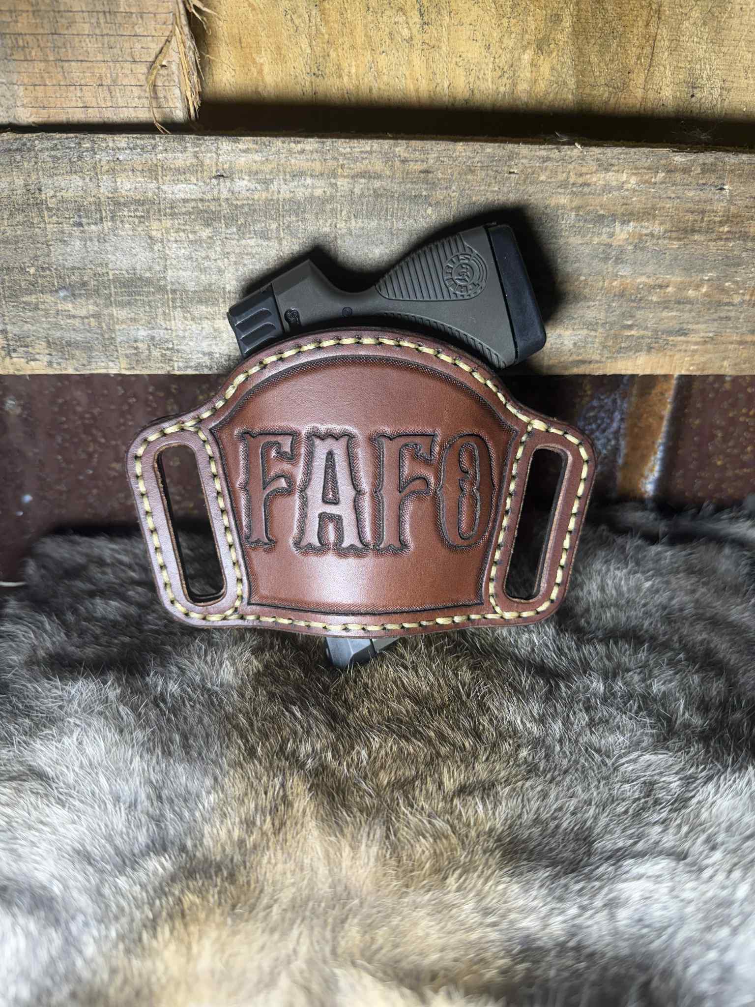 g*r様 person soul beetle faxu leather pan Pistol Pancake Sheath