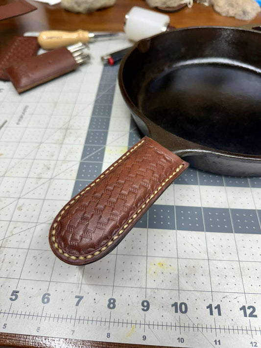 Cast Iron Handle Cover "Basket Weaved"